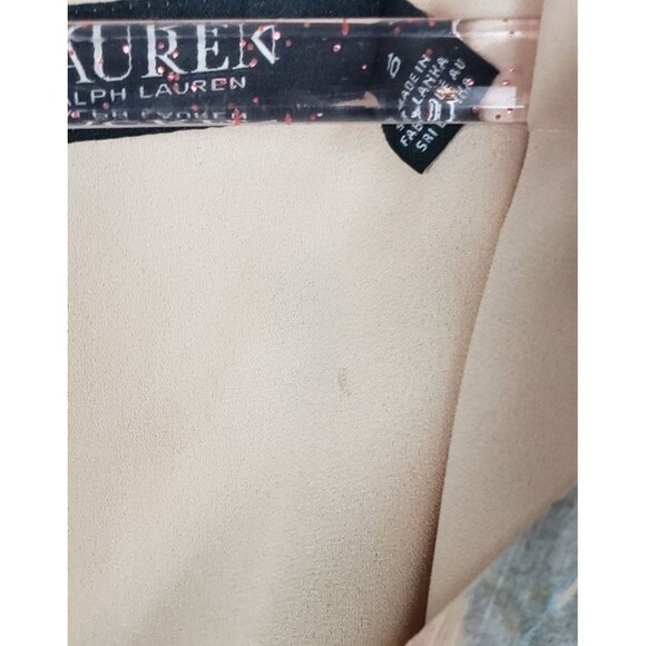 Lauren Ralph Lauren Dress 10 Soft Peach Maxi Long Lined Ethereal Whimsygoth Mom - Picture 6 of 9